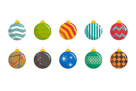 10 Christmas Bauble Ornament Design Illustrations