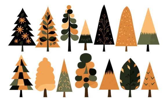 Bohemian Christmas Tree Collection: Illustrations