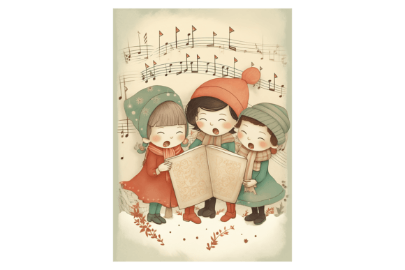 Carols Christmas Card: Festive Illustrations for Crafters