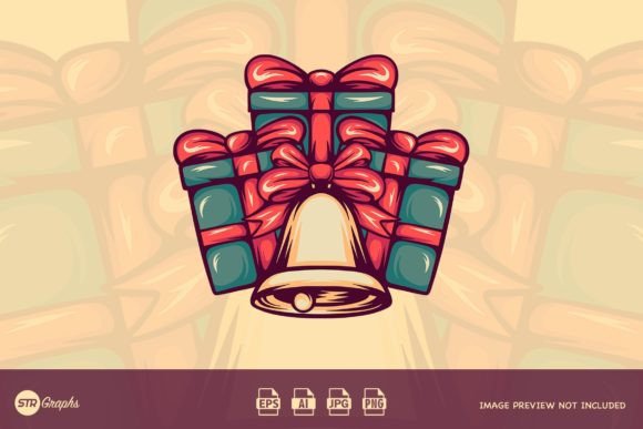 Christmas Bell and Gift Box Illustrations Review