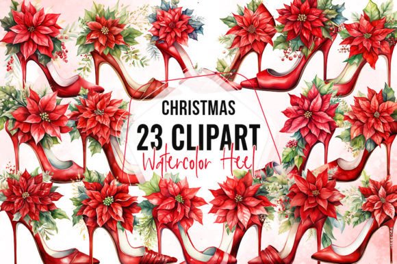 Christmas Floral Heel Watercolor Clipart: Illustrations Review