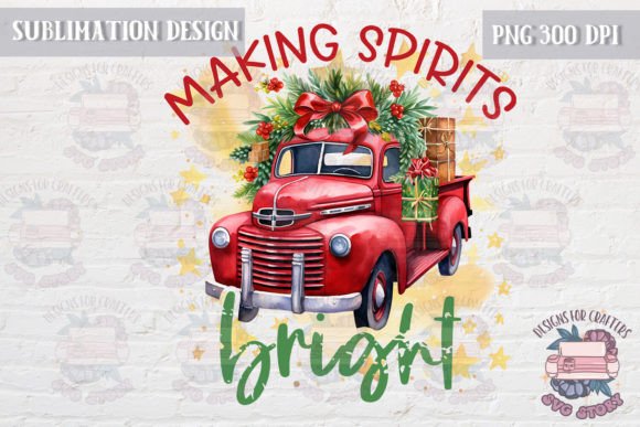 Making Spirits Bright PNG Christmas Illustrations