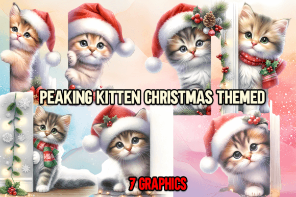 Peaking Kittens Christmas Themed Illustrations Review