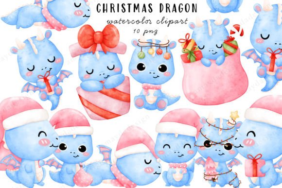 Pink Christmas Dragon Clipart: Illustrations Review