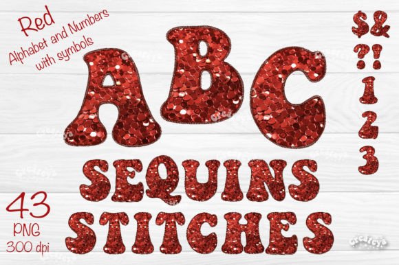 Red Christmas Alphabet PNG Letters: Festive Illustrations
