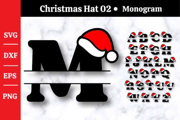 Reviewing Christmas Santa Hat Monogram Svg 02 Illustrations