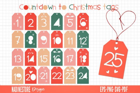 Reviewing Countdown to Christmas Tags SVG, PNG for Embroidery
