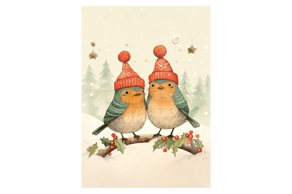 Robins Christmas Card: Illustrations for Sellers