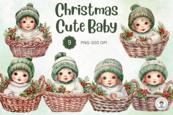 Watercolor Christmas Cute Baby Clipart: A Seller’s Review of Illustrations